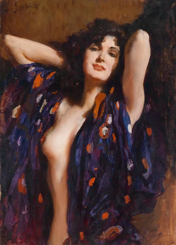 Verführerischer Blick by Leopold Schmutzler